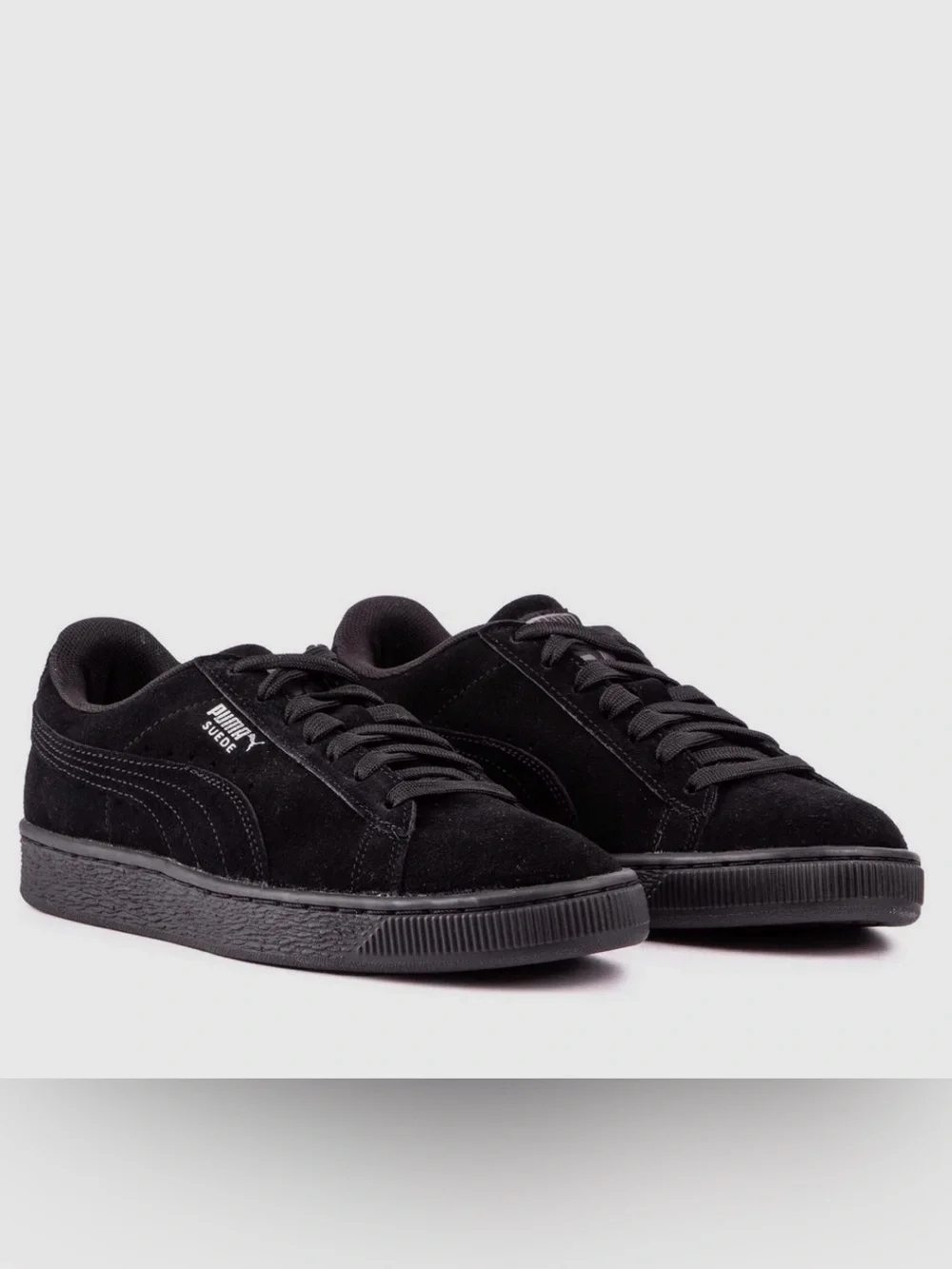 Puma Suede Kids Sz. 7/ Women 9 Black Suede Low-Top Sneakers (NEW NO BOX)